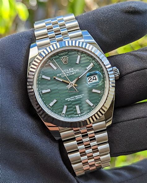 datejust rolex green face|More.